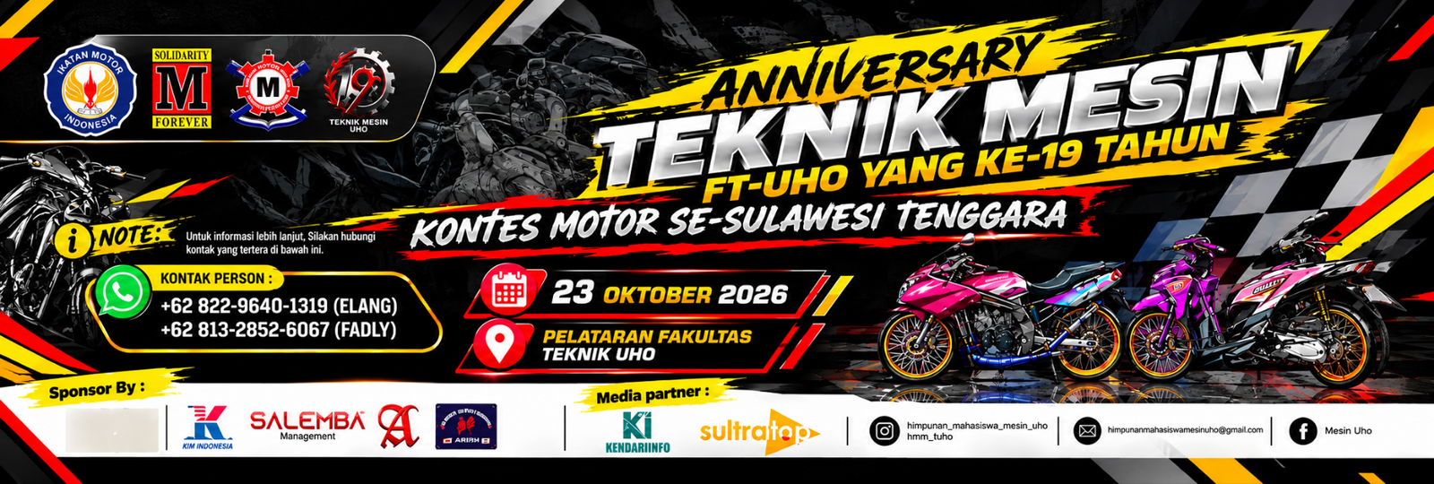 ANNIVERSARY TEKNIK MESIN FAKULTAS TEKNIK UNIVERSITAS HALU OLEO KE-19 TAHUN